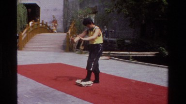 1984: Person Performing a Trick on a Crate of Eggs in Thailand