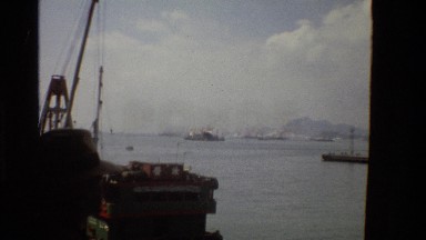 1984: A Huge Ship Halted on Sea Side in Zhongshan, China