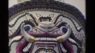1984: a close-up of a few different buildings that have some sort of asian