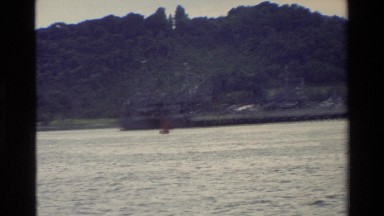1984: distant view of a battleship SINGAPORE