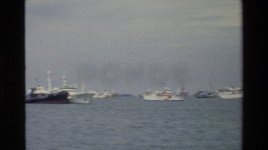 1984: A View of Many Ships on the Ocean in Singapore