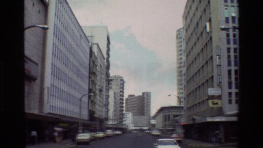1983: street scene of people and cars NAIROBI KENYA