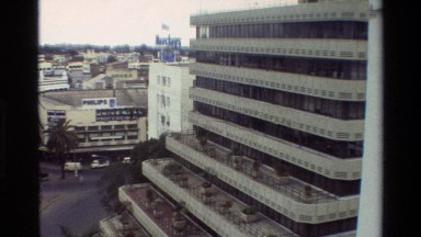 1983: a large building with various levels, layered on top of each other NAIROBI