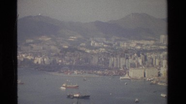 1984: Looking Out Over Hong Kong's City and Ships in the Bay