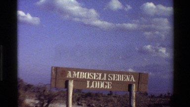 1983: A Wooden Name Board at the Entrance of a Lodge in Mara Tanzania