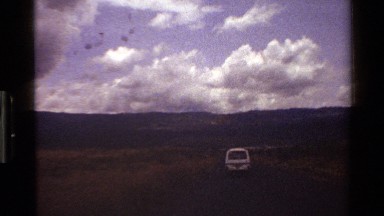 1983: Two Ladies Walk to a Stone Building After Van Drives Down Road Mara Tanzania