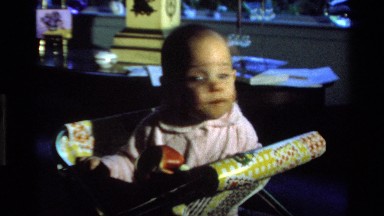 1977: baby in a child seat CALIFORNIA