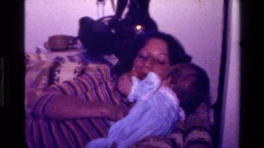 1977: mother and baby enjoy time alone as they bond indoors CALIFORNIA