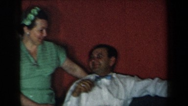 1959: Family Celebration at Home in New York Living Room