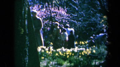 1969: People in a Forest Gathering in California