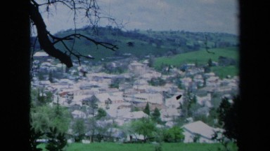 1969: calm view of buildings near a valley CALIFORNIA