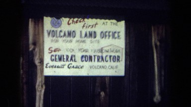 1969: Sign for Volcanic Land Development Site Advertised by General Contractor