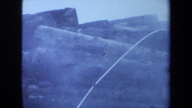 1971: steam billows up from freshly cut logs. MAINE