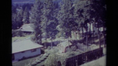 1977: a view from a hilltop of houses BIG BEAR CALIFORNIA