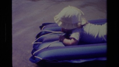 1978: a baby on a floatation device CANYON LAKE CALIFORNIA