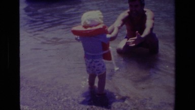 1978: Child Learning to Swim at Canyon Lake California