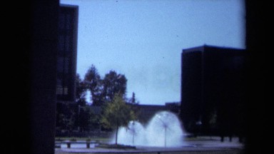 1969: Archived Footage of a Business Square Fountain California
