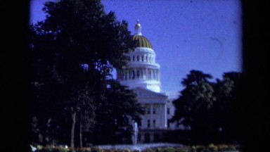 1969: Short Clip of the White House and Surrounding Gardens California