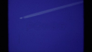 1975: first appears a jet propelled plane crossing the sky