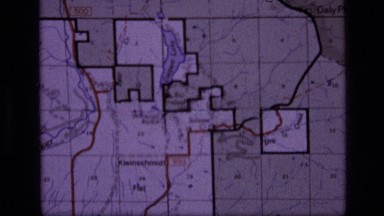 1973: Map with Sections, Roads, Bodies of Water, County Line, Rivers SCAPEGOAT