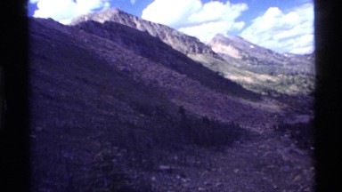 1972: Mountain Hilly Greenery People Walk Watch View HOLLAND LAKE MONTANA