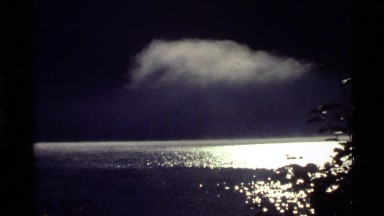 1972: vintage clip of lake and sun shine