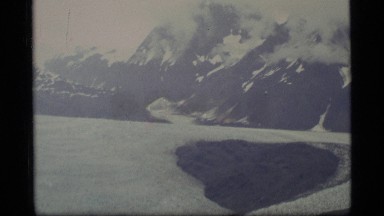 1977: a large area of land is covered with ice and nothing around ALASKA