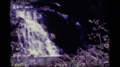 1977: the excellent view of waterfalls SAPPHIRE LAKE MONTANA