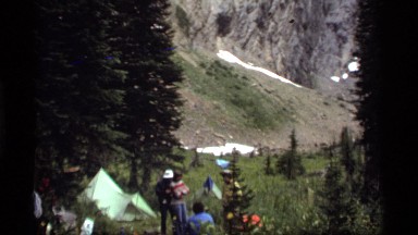 1977: people camping in the mountains SAPPHIRE LAKE MONTANA