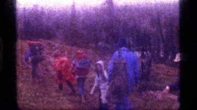 1977: people trekking on mountain SAPPHIRE LAKE MONTANA