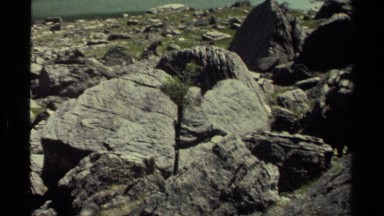 1979: Serene Shot of a Rocky Waterside Landscape in British Columbia Canada