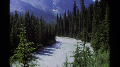 1979: Image of Natural Setting Includes Trees and Mountains British Columbia