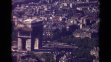 1939: High View of the Arc de Triomphe in Paris, France