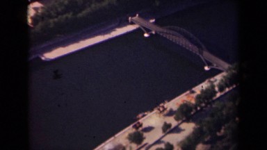 1939: a couple of bridges cover an expansive, slow river PARIS FRANCE