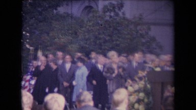 1967: Ronald Reagan Inauguration Group of People Waiting and Posing Ceremony