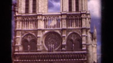 1939: the catholic cathedral notre dame on a partly cloudy day PARIS FRANCE
