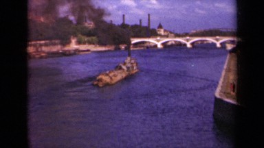 1939: overview of a body of water with objects floating in it PARIS FRANCE