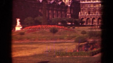 1939: the outside view of a school's garden PARIS FRANCE