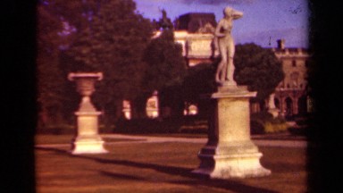 1939: statues in the evening sunset PARIS FRANCE