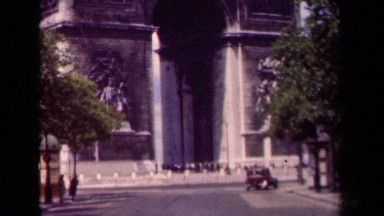 1939: the arc de triomphe in paris: l'etoile in early summer