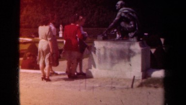 1939: flower boxes, sculptures line dirt walkways near tourist attractions PARIS