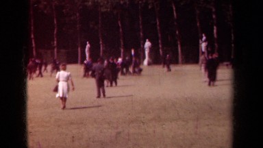 1939: a large number of people walking PARIS FRANCE
