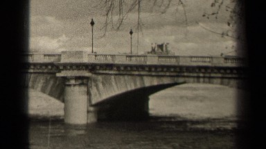 1947: a large area full of water with a wide bridge above it PARIS FRANCE