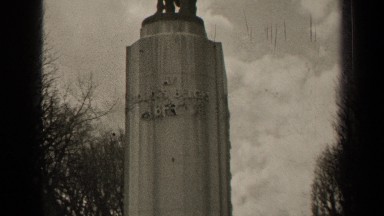 1947: a statue of some famous personality sitting on a horse PARIS FRANCE