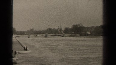 1947: river or coastal area with a long promenade and a bridge PARIS FRANCE