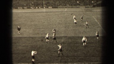 1947: men gather to play a game of professional soccer PARIS FRANCE