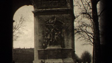 1947: old statuary gateway PARIS FRANCE