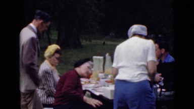 1952: Outdoor Garden Party with Friends and Kins in San Diego