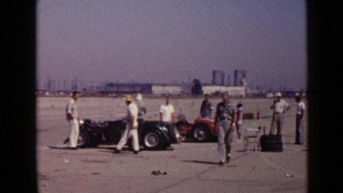 1952: gathering of classic cars getting ready for race SAN DIEGO