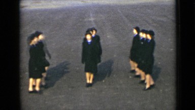 1947: Women Walking in Formation New York